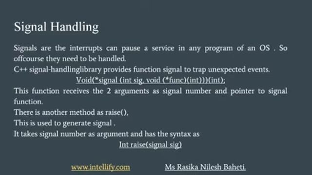 Signal Handling In C++ смотреть онлайн