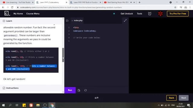 Random Coding LEARN PHP : Build-in PHP Functions | Codecademy смотреть онлайн