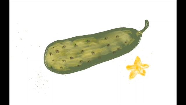 Как нарисовать огурец. смотреть онлайн