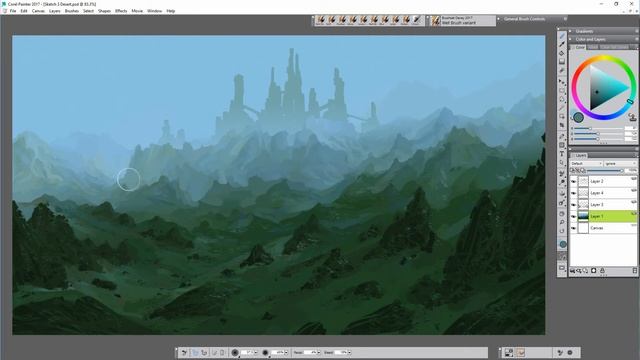 Corel Painter 2017 Castle Sketch (DaveyBaker) смотреть онлайн