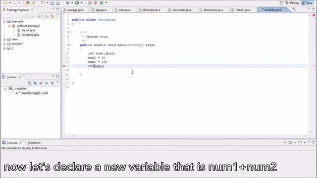Java Eclipse: Variables смотреть онлайн