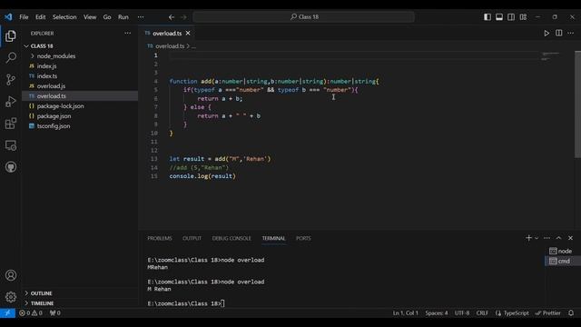 Class 17 Function overloads in Typescript - how function signature is created - Benefits смотреть онлайн