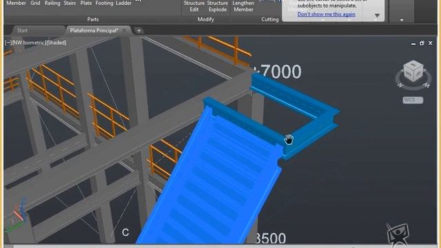 25 - Insertion de type escalier | AutoCAD Plant 3D 2016 Modélisation structurelle смотреть онлайн