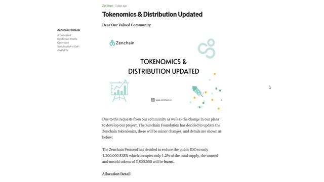 Tokenomics and Distribution of Zenchain Protocol смотреть онлайн