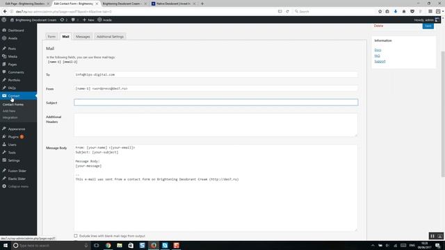how to create contact form in wordpress смотреть онлайн