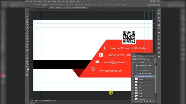 Professional Business Card design in Adobe Photoshop cc || part 2 смотреть онлайн