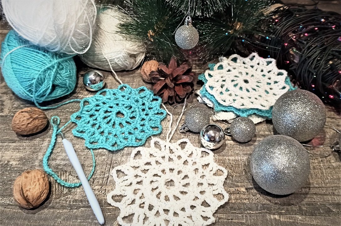Снежинка вязанная крючком для начинающих, Ажурная снежинка крючком смотреть онлайн