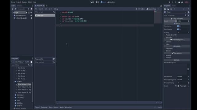 Writing the player movement script in our first Godot game смотреть онлайн