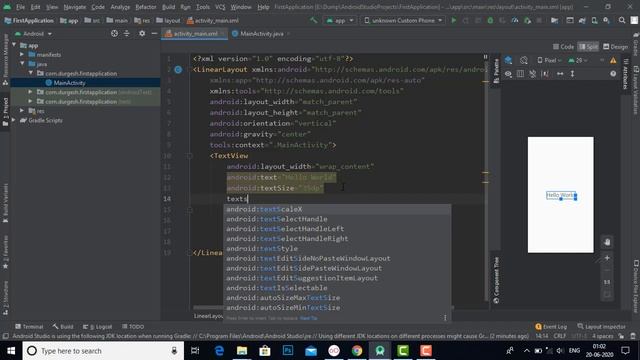 How to create a first project and display hello world in android using java? смотреть онлайн