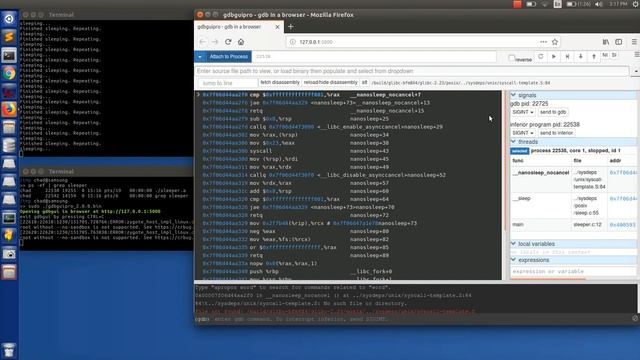 how to attach to a process using gdbgui смотреть онлайн
