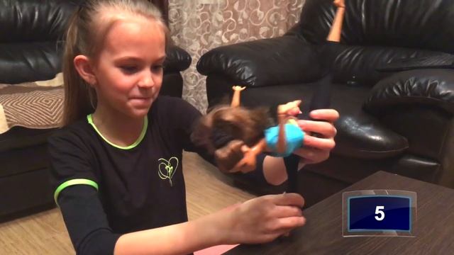 Ника против куклы Barbie.Гимнастический челлендж. смотреть онлайн