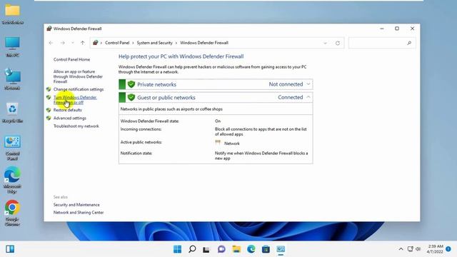 How To Turn Off Windows Defender Firewall In Windows 11 смотреть онлайн