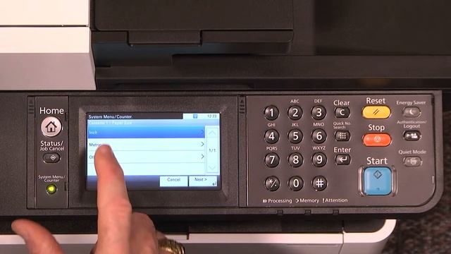 Kyocera M2640idw Adding Paper To The Cassette Tray And MP Tray