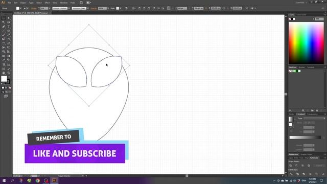 How To Draw A Cute Alien Face In Adobe Illustrator | Outer Space Series смотреть онлайн