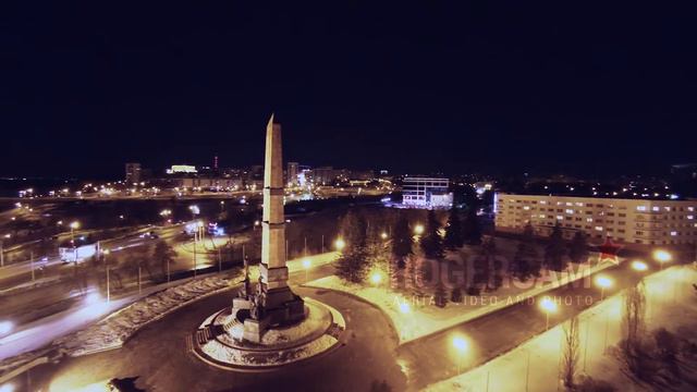 Монумент дружбы ночные съемки с воздуха / Friendship Monument night aerial video смотреть онлайн
