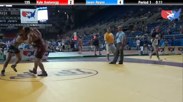 Fargo 2012 195 Round 5: Kyle Anderegg (Oregon) vs. Jovon Reyes (Pennsylvania) смотреть онлайн