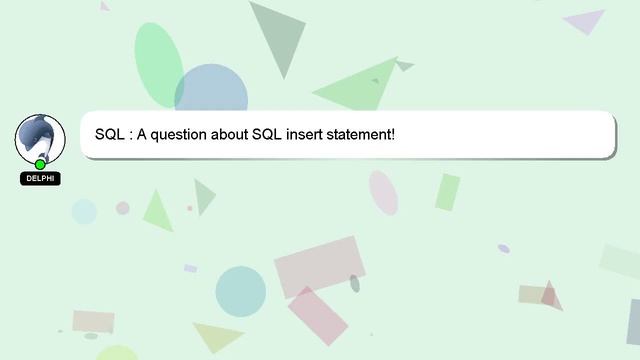 SQL : A question about SQL insert statement! смотреть онлайн