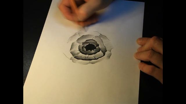 Простой 3d рисунок Карандашом. Дыра. 3d painting Pen. 3d рисунки. смотреть онлайн