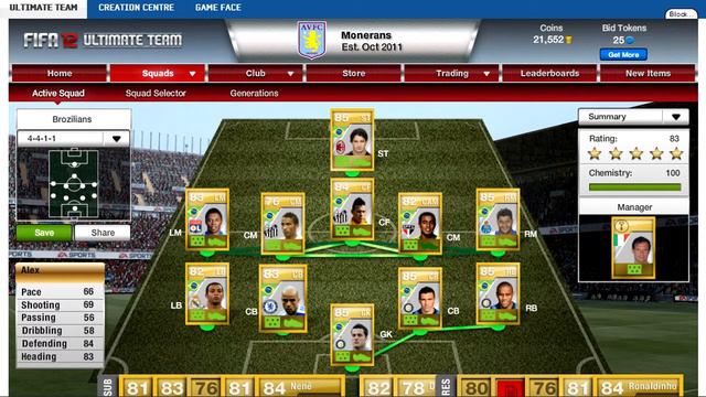 My Fifa 12 Ultimate Team Brazilian Squad смотреть онлайн