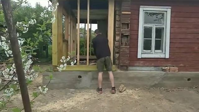 Как сделать каркасную пристройку. смотреть онлайн
