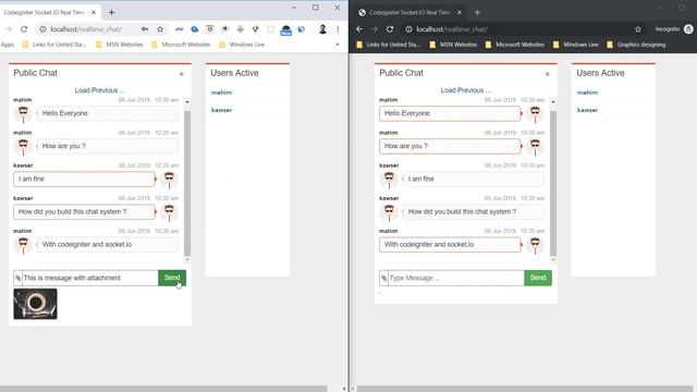 Codeigniter Real Time Chat Application with Socket.IO смотреть онлайн
