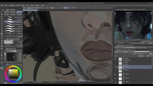Clip Studio Paint Sketch And Paint Jung Ho Yeon From Squid Game As Kang Sae Byeok Portrait смотреть онлайн
