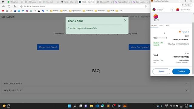 KJSCE Hack - EcoSustain Project by Team Tech Titans смотреть онлайн