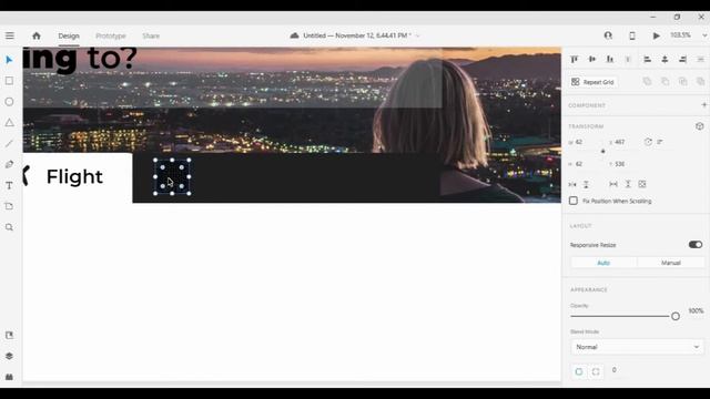 Flight Booking Landing Page Design in Adobe XD. смотреть онлайн