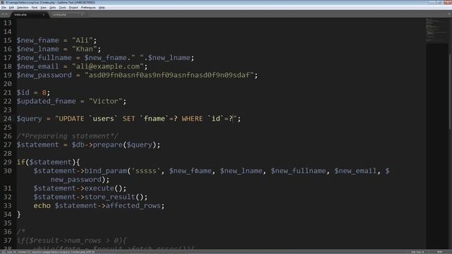 PHP OOP & MySQLi Lesson 21: MySQLi Prepared Statements (Urdu/Hindi) смотреть онлайн