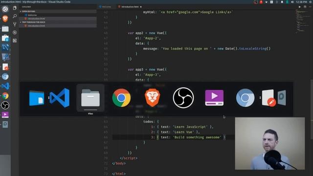Vue JS Tutorial - Reactive Data, Directives, Loops and more [ Docx - Pt 1 ] (2018) смотреть онлайн