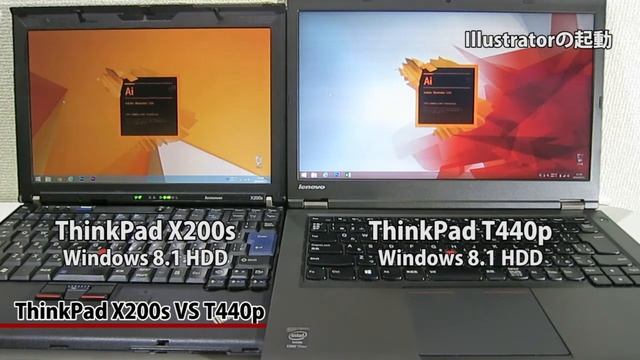 ThinkPad T440p と X200s Windows8.1起動対決・Illustrator,Photoshop立ち上がり比較 смотреть онлайн