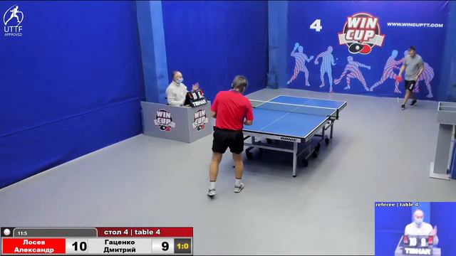 00:55 Лосев Александр 3-0 Гаценко Дмитрий стол 4 ЮГ-4 18.12.21 смотреть онлайн