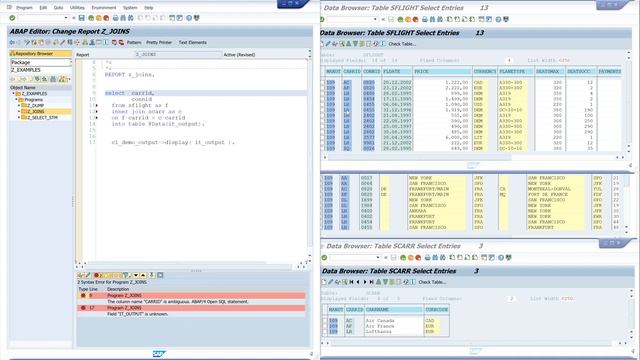 SAP ABAP Joins - Inner Join - Left Outer Join - Examples [english] смотреть онлайн