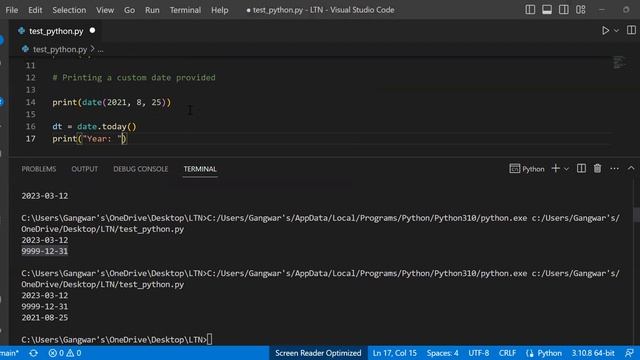 Python for System Administrator - LAB 'date' class in 'datetime' смотреть онлайн