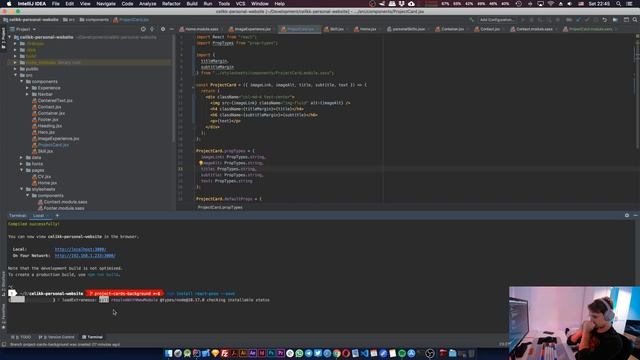 Personal Website with React - Project Cards Background and Pose Animation Libary смотреть онлайн