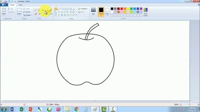 How to make apple in MS Paint. смотреть онлайн