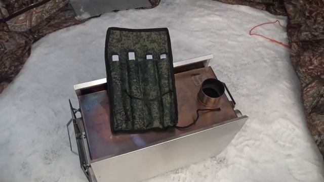 Походная печь для палатки Берег "Камин" смотреть онлайн