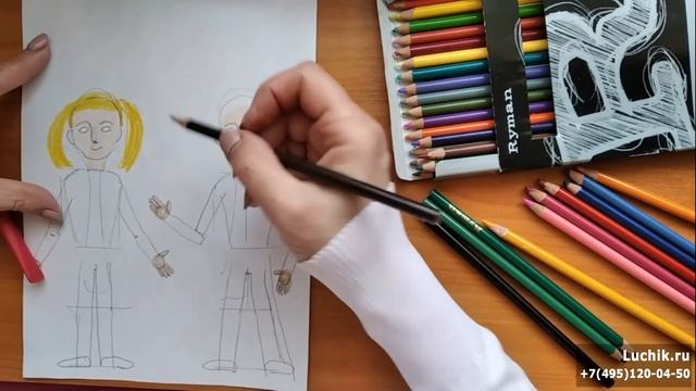 Онлайн занятия для детей: Рисуем мальчика и девочку смотреть онлайн