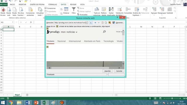 importar datos web a Excel 2013 смотреть онлайн