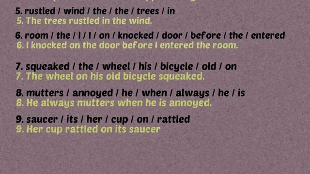 Rearrange The Words To Make Complete Sentences смотреть онлайн