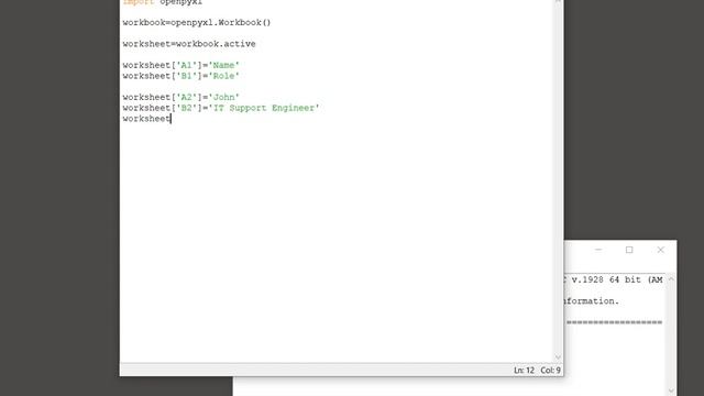 Python openpyxl - Write data to spreadsheet смотреть онлайн