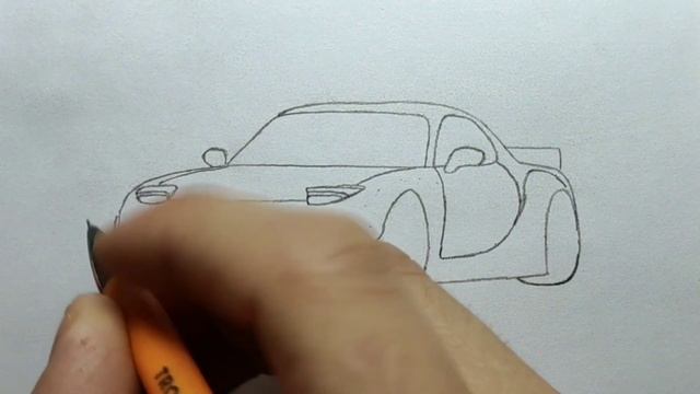 How To Draw A MAZDA RX-7 ROCKET BUNNY 1992 / Drawing Car / Coloring Mazda Rx7 Stance / Rx 7 2002 #3