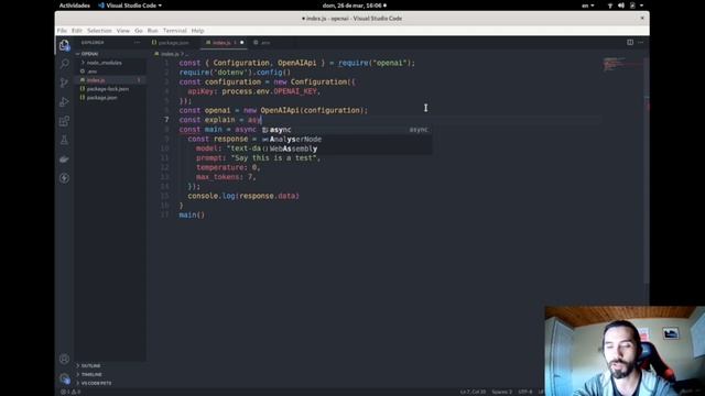 Integrando la completación de texto de ChatGPT en node js смотреть онлайн