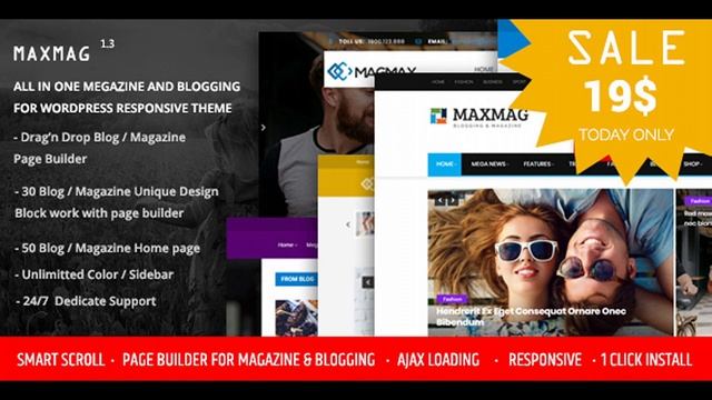 Maxmag - Magazine and Blogging WordPress Theme | Themeforest Website Templates and Themes смотреть онлайн