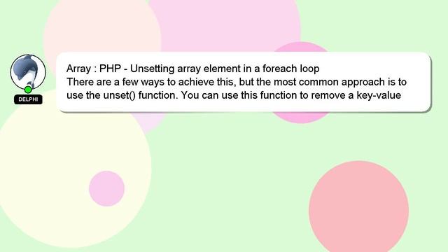 Array : PHP - Unsetting array element in a foreach loop смотреть онлайн