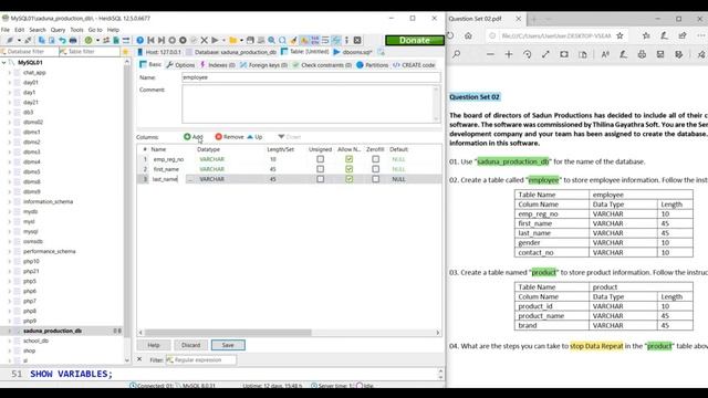 Data Base Task 02 | DBMS Question Session | 1st Year | Java Institute| Isuri Uththara смотреть онлайн