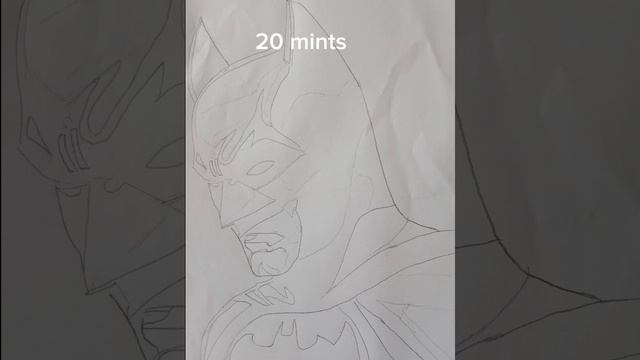 Batman Sketch 20 mints vs 3 hours #pencilsketch #drawing #shortsvideo #art #subscribe смотреть онлайн