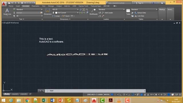 AutoCAD - Single line text смотреть онлайн