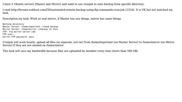 Auto backup a directory to ftp server with separate files смотреть онлайн