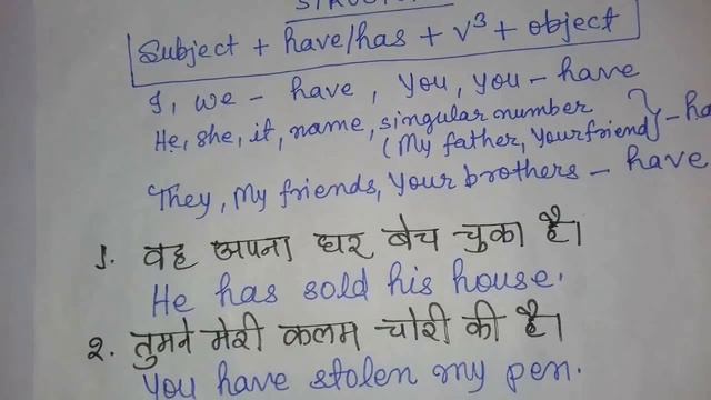 Tense||Present Perfect Tense/Hindi to English Translation/Tense in English Grammar смотреть онлайн